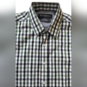 Nick Graham Medium Modern Fit Gingham Button Down Shirt